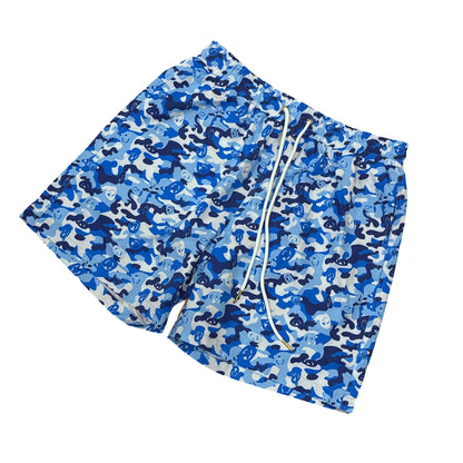 H1LL HOUSE Blue Camo Swimtrunks