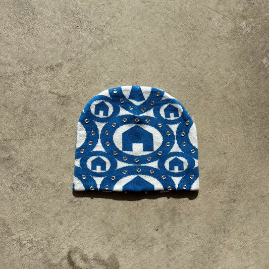 Blue Rhinestone Beanie
