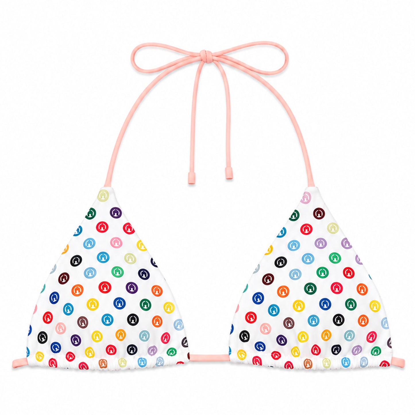 H1LL HOUSE Multi Color Monogram Bikini Top (TOP ONLY)
