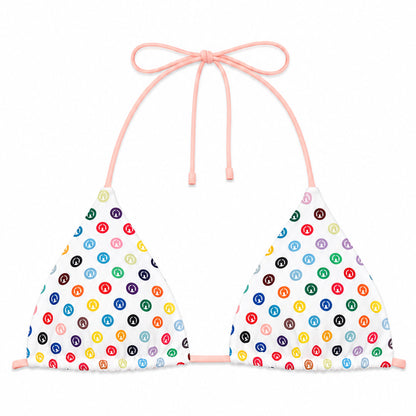 H1LL HOUSE Multi Color Monogram Bikini Top (TOP ONLY)