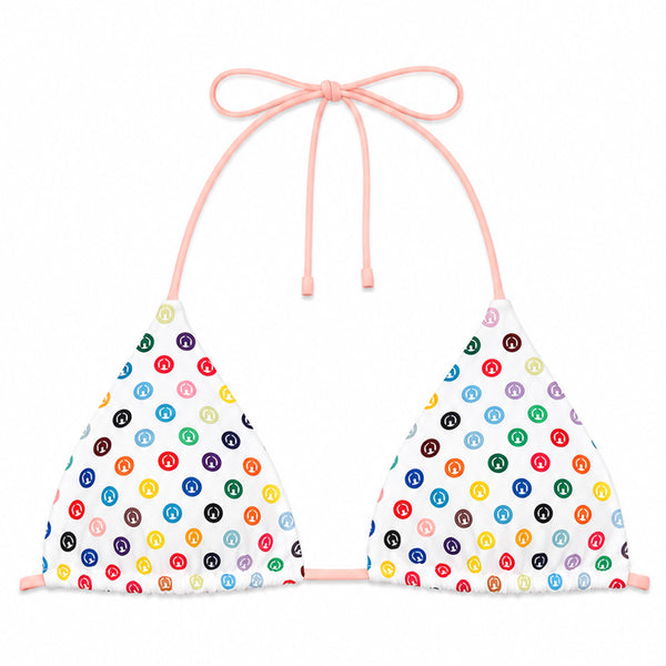 H1LL HOUSE Multi Color Monogram Bikini Top (TOP ONLY)